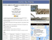 Tablet Screenshot of anchorboatrentals.com